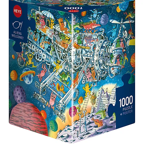 Heye Puzzle Triangular Aliens Welcome!
