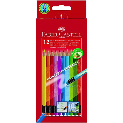 Faber-Castell Farbstifte radierbar - 12 Teile