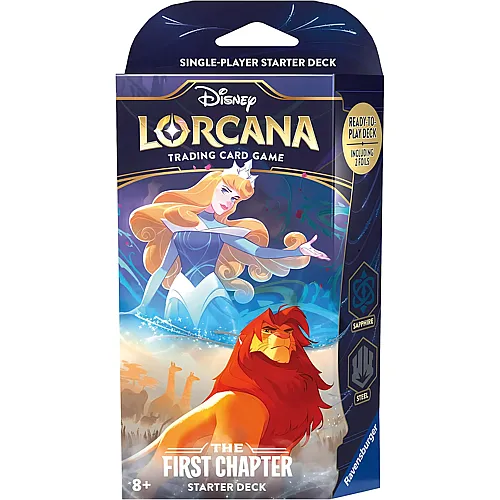 Ravensburger Disney Lorcana Das Erste Kapitel - Starter Deck Saphir und Stahl - Englisch