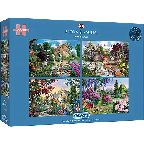 Gibsons Puzzle John Francis 4in1 Flora und Fauna - 500 Teile