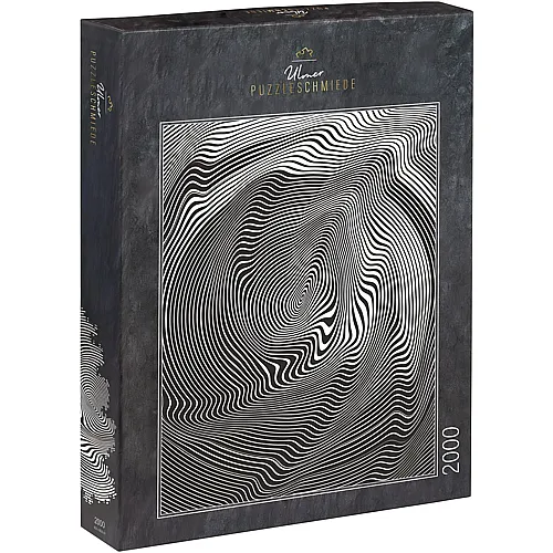 Impossible Irrwitz - Schwarz-weiss-graue geometrische Linien 2000Teile
