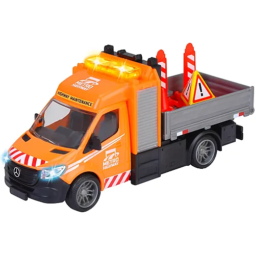 Majorette Mercedes-Benz Sprinter Platform mit Licht & Sound
