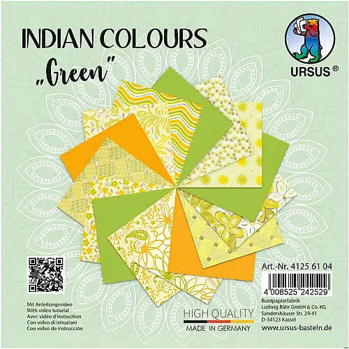 Ursus Bastelpapier Indian Clours Green