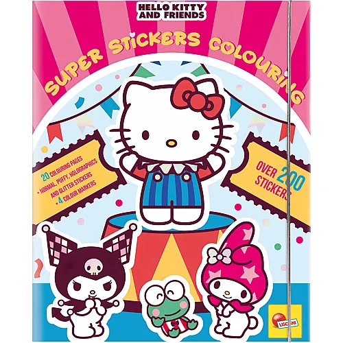 Lisciani Hello Kitty Mal-Mappe (12) Malbuch mit Aufklebern,