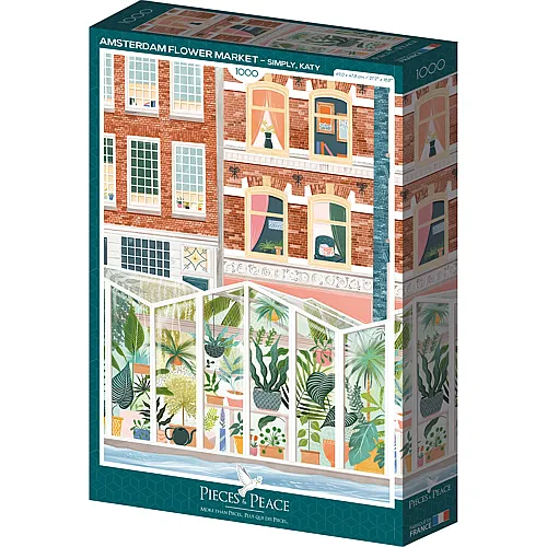 Pieces & Peace Puzzle Katy Simply Amsterdamer Blumenmarkt - 1000 Teile