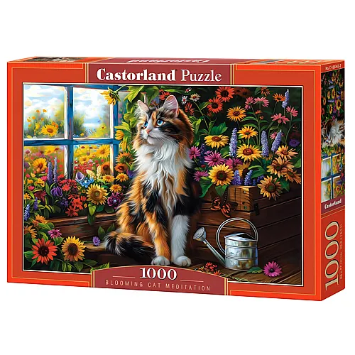 Castorland Puzzle Meditation mit Katze und Blumen - 1000 Teile