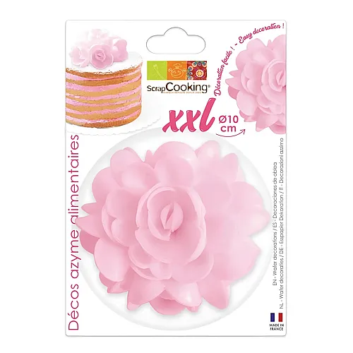 ScrapCooking Cake Topper - essbare Rose xxl Pink