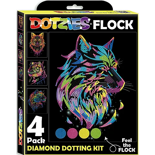 Diamond Dotz Dotzies Diamond Painting Neon Raubkatzen