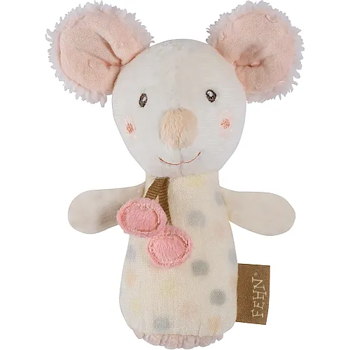 Fehn Mini-Rassel Maus - 11 cm