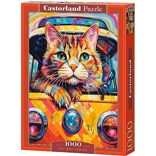 Castorland Puzzle Katzenbusreise - 1000 Teile