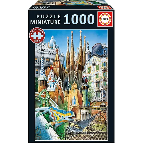 Educa Das kleinste 1000-teilige Puzzle der Welt Gaudi, Collage - 1000 Teile