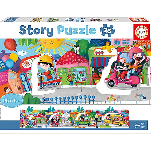 Educa Puzzle Story Fahrzeug Geschichten (26Teile)