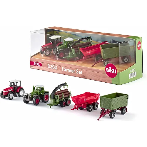 Siku Farmer Set 5 Teile 2 Traktoren, 3 Anh�nger,