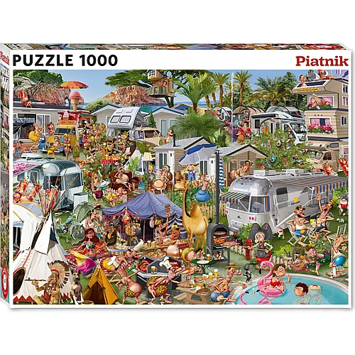 Piatnik Puzzle Fran�ois Ruyer, Camping Chaos - 1000 Teile