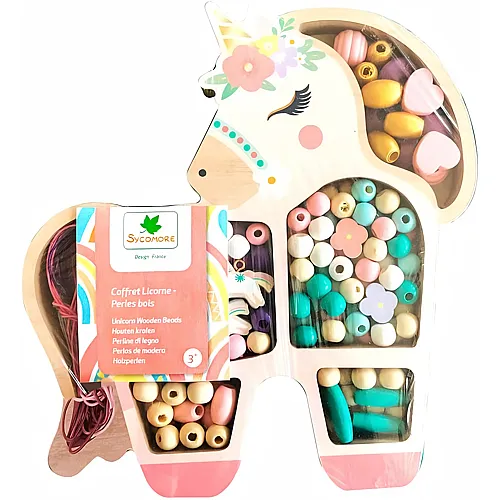 Sycomore Coffret Licorne Perles Bois (fr-de-it)