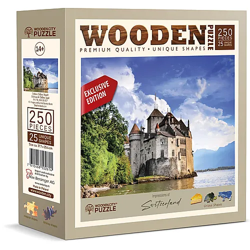 Wooden City Puzzle Schloss Chillon (250Teile)