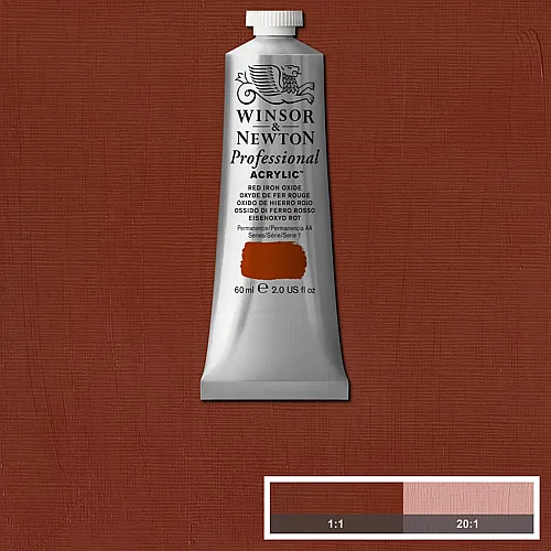 Winsor & Newton W&n Prof. Acrylfarbe 60ml Tube Eisenoxyd Rot