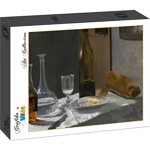 Grafika Puzzle Art Collection Claude Monet Grafika Kids Still Life with Bottle, Carafe, Bread, and Wine, 1863 - 12 Teile