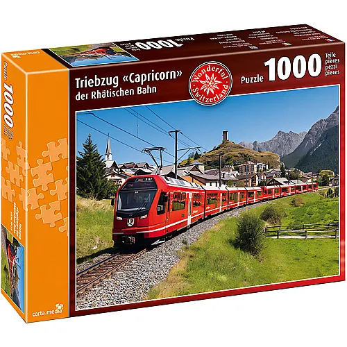 carta media Triebzug Capricorn der Rhtischen Bahn (1000Teile)