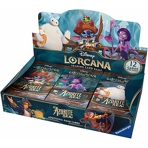 Ravensburger Disney Lorcana Set 6 Azurite Sea Display mit 24 Booster Packs - Englisch