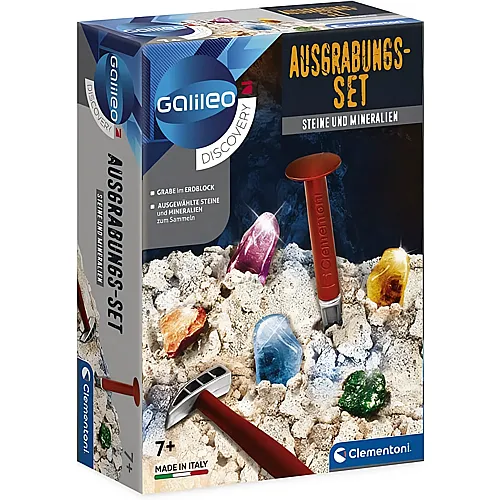 Clementoni Galileo Ausgrabungset Steine und Mineralien