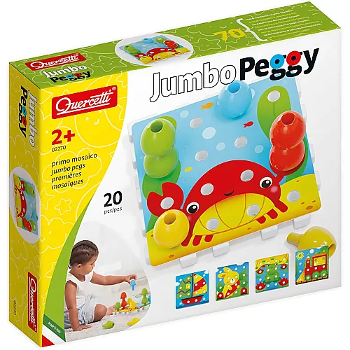 Quercetti Jumbo Einsteckstifte - 20 Teile