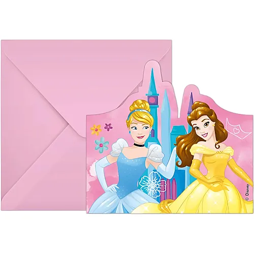 Procos 6 Einladungen Princess mit Umschlag