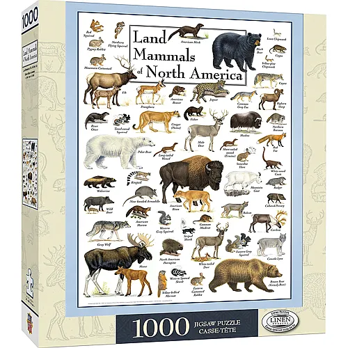 Master Pieces Puzzle Land Mammals of North America (1000Teile)