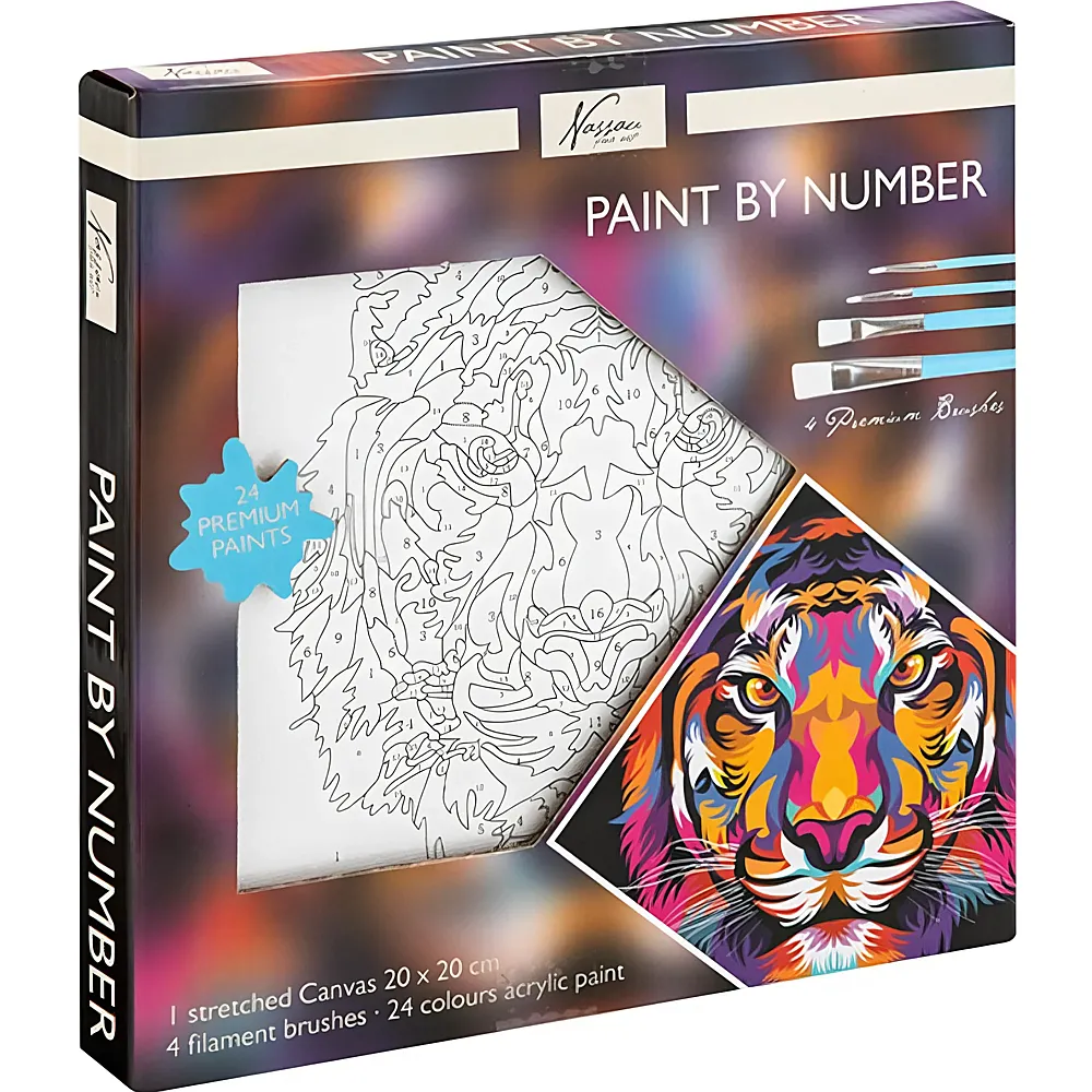 Nassau Fine Art Malen nach Zahlen Tiger
