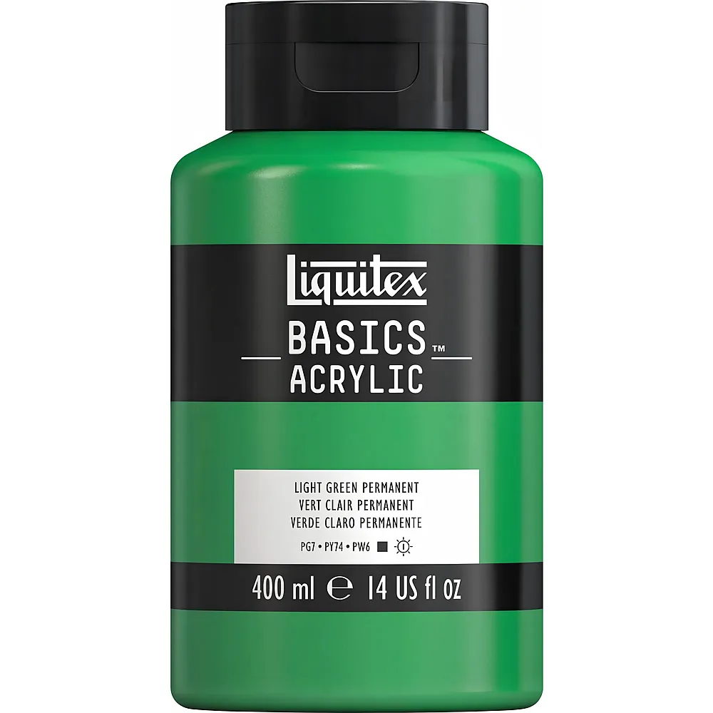 Liquitex Lqx Basics Acrylfarbe 400ml Flasche Hellgrn Permanent - Suche