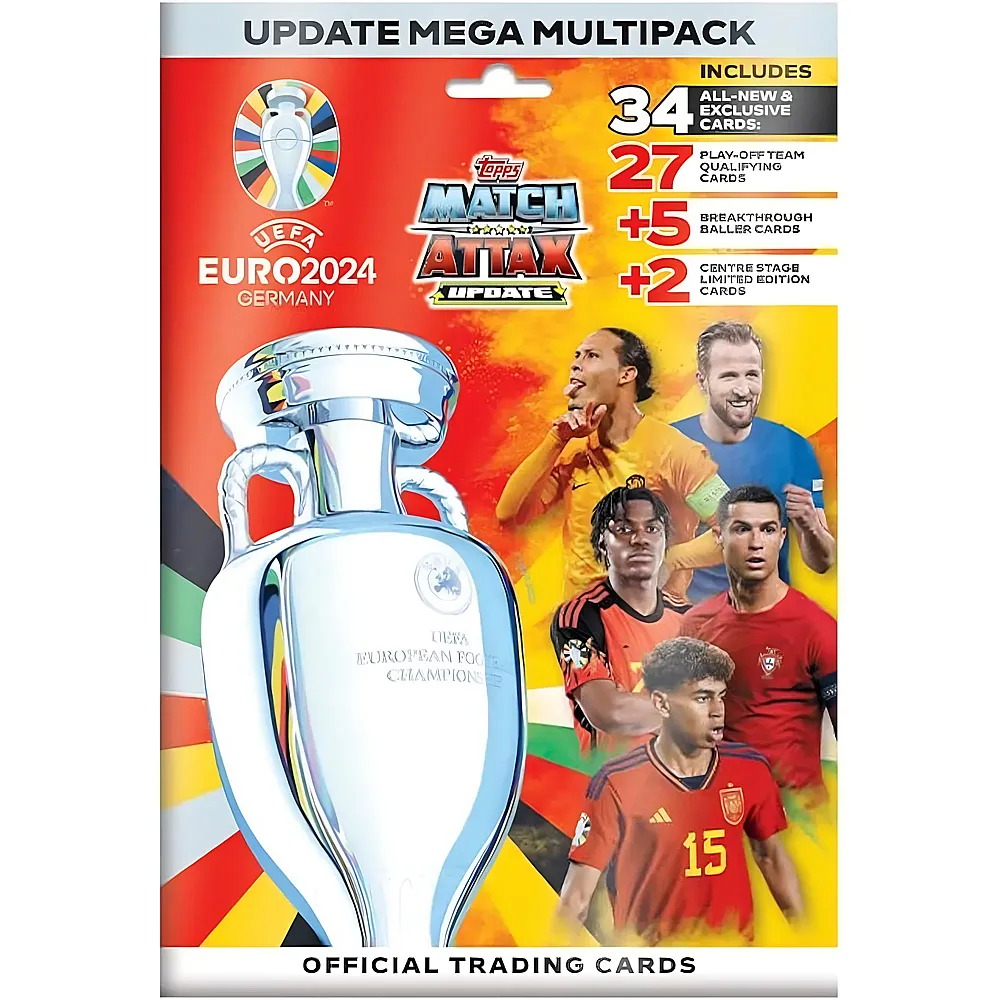 Topps Match Attax Euro 2024 Sammelkarten Update Megapack