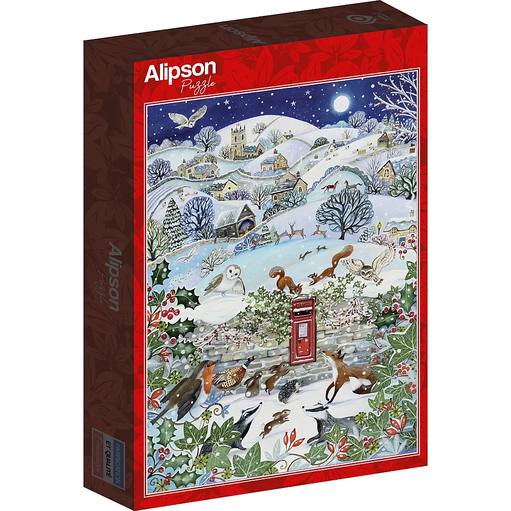 Alipson Puzzle Dorf in einer Winternacht - 500 Teile