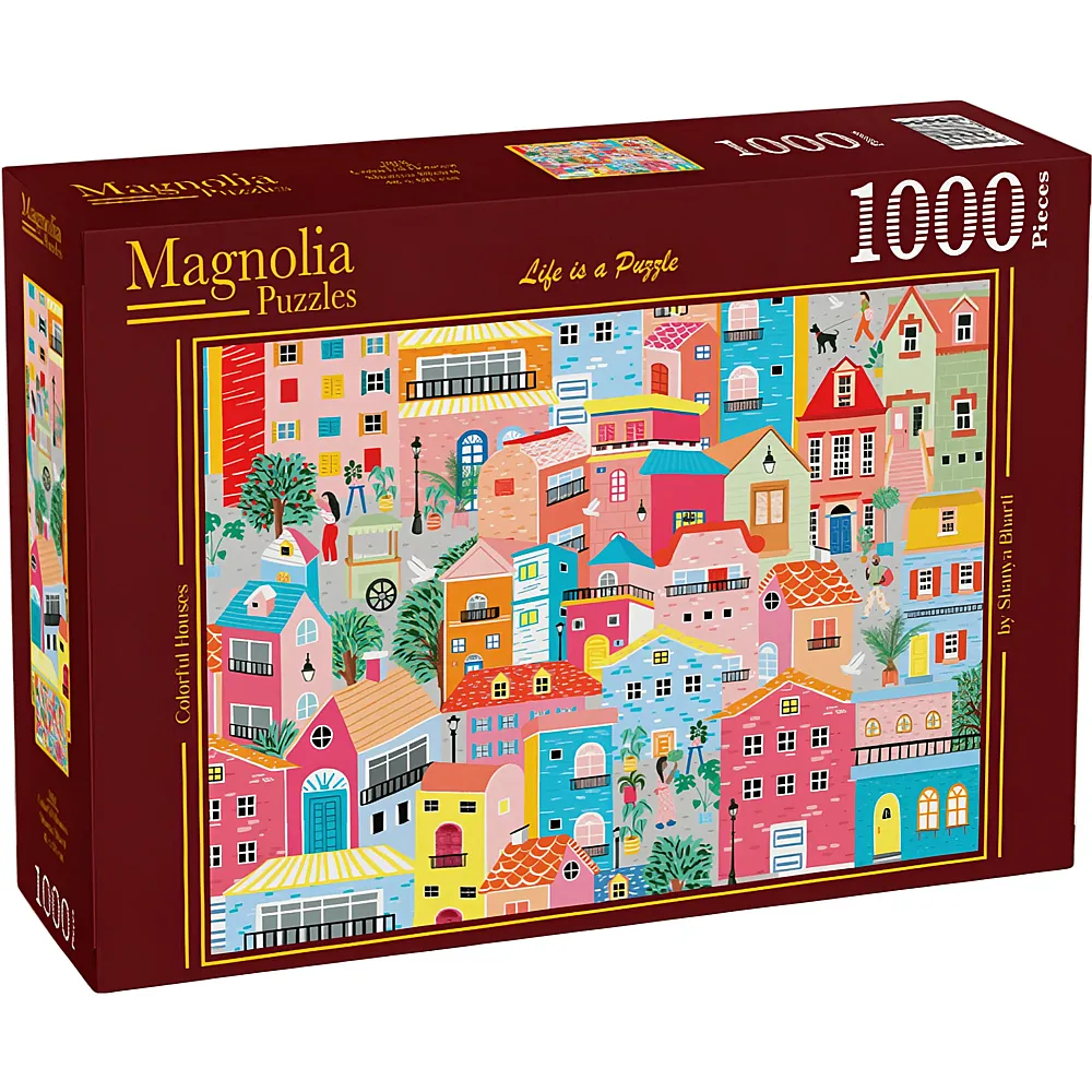 Magnolia Puzzle Bunte H�user 1000Teile