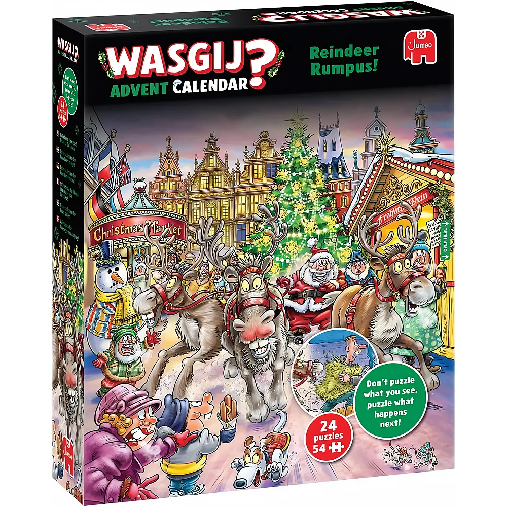 Jumbo WASGIJ Adventskalender Weihnachten 24 Puzzles - 54 Teile