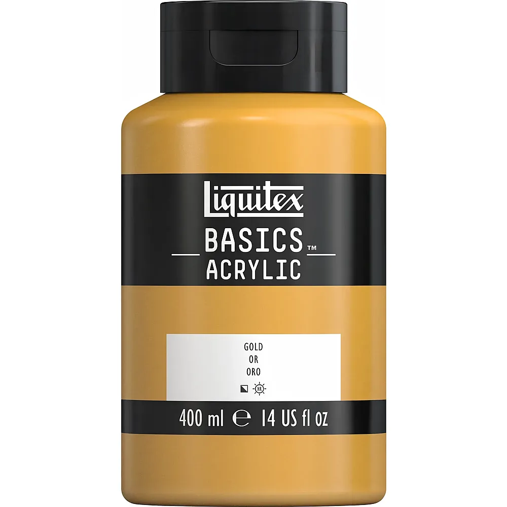 Liquitex Lqx Basics Acrylfarbe 400ml Flasche Gold - Suche
