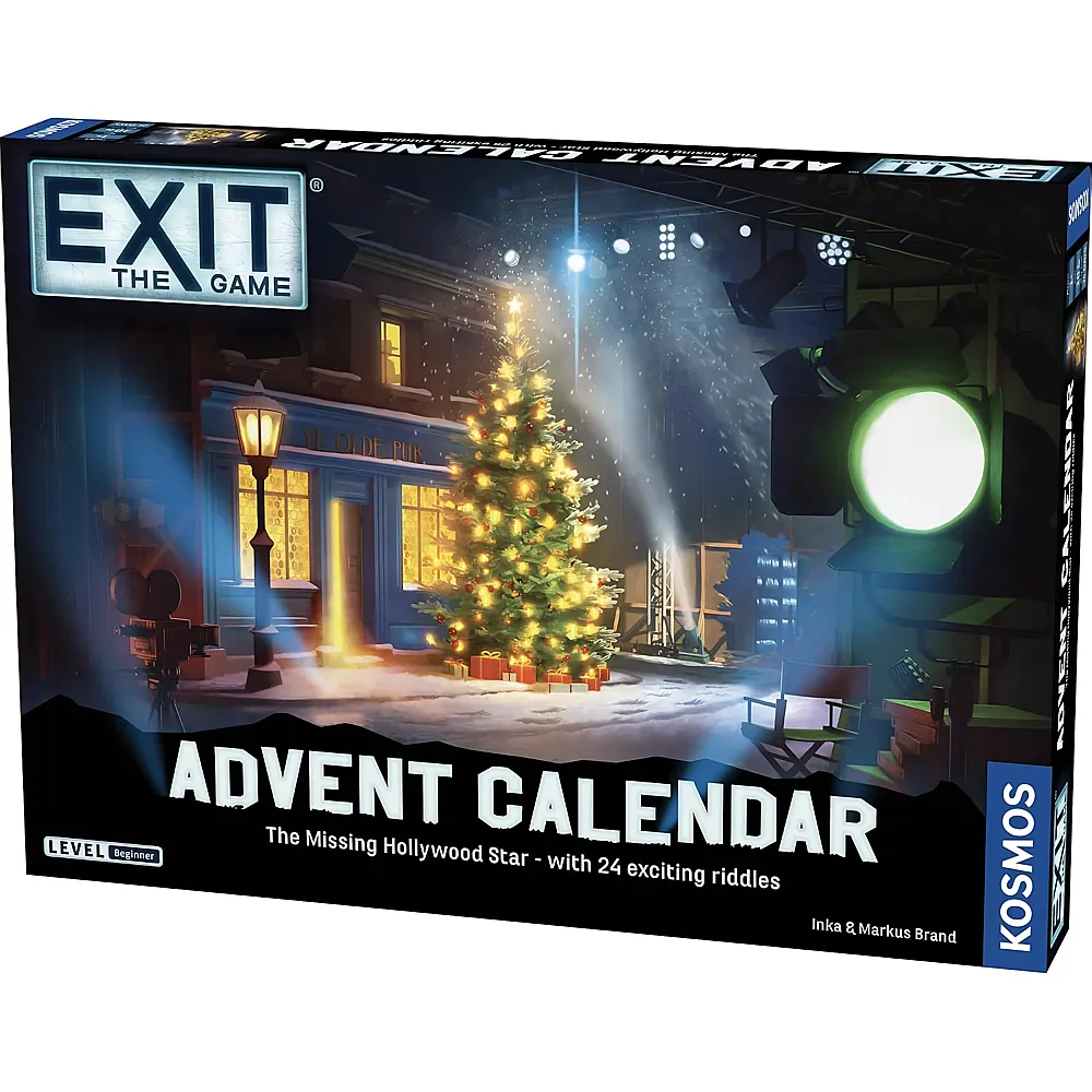 Kosmos EXIT The Game - Adventskalender - Der fehlende Hollywoodstern  Weihnachten  Kalender  Advent  Mystery-Spiel  Familienaktivit�t  ab 10 Jahren EN