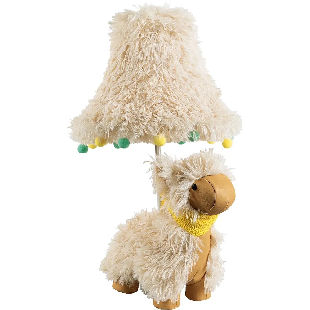 Happy Lamps Design-Tischleuchte Alma das flauschige Alpaka | Nachtlichter & Lampen