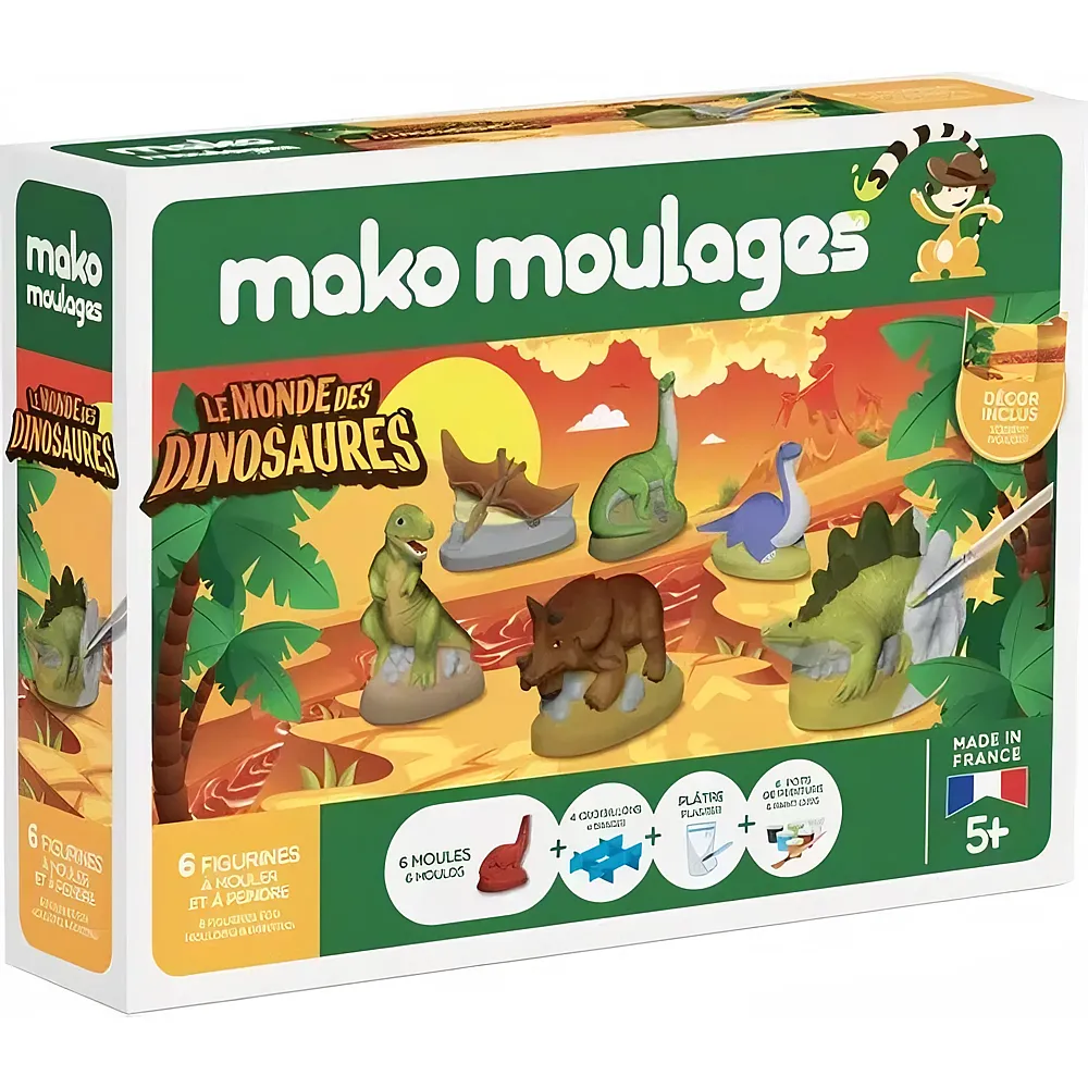 Mako Moulages Mako Coffret LE Monde Des Dinosaures�6 Moules FR