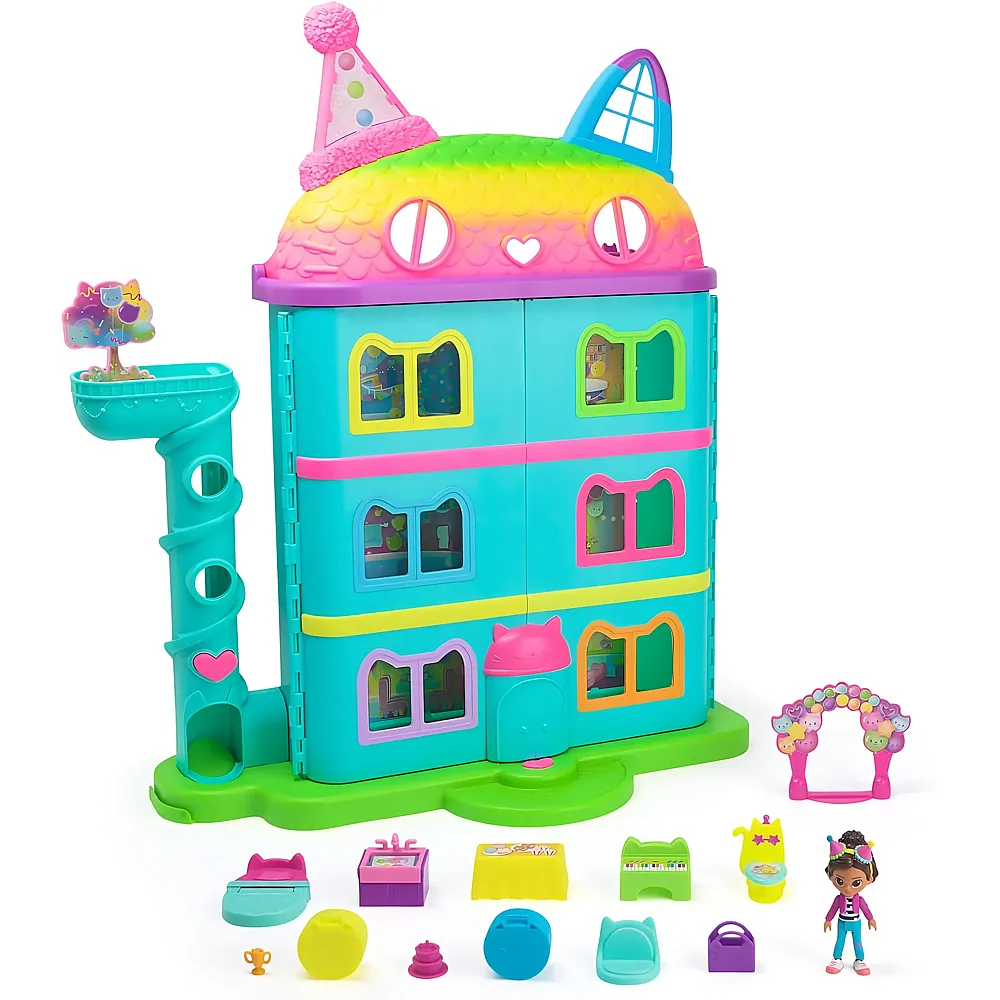 Spin Master Gabby's Dollhouse Purrfect Puppenhaus im Regenbogen-Look