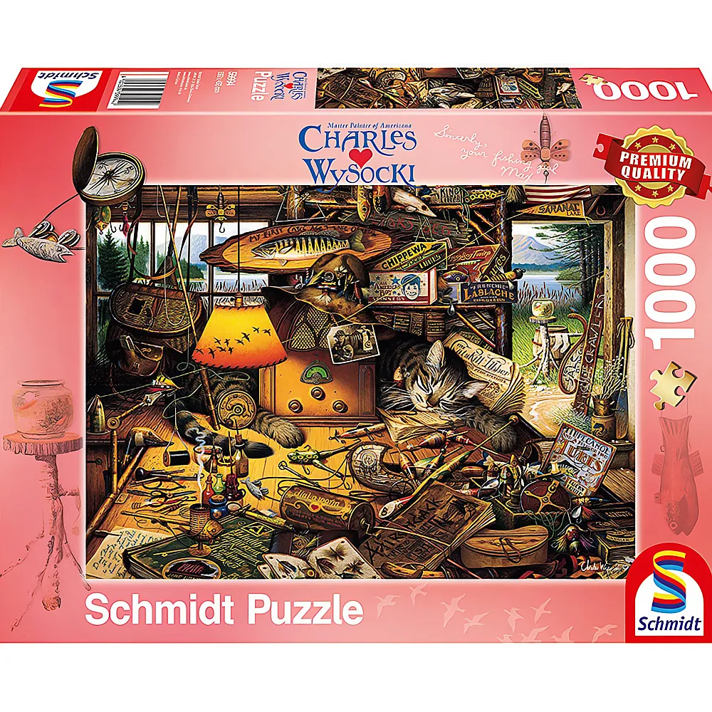 Schmidt Puzzle Charles Wysocki Max in den Adirondacks Mountains 1000Teile