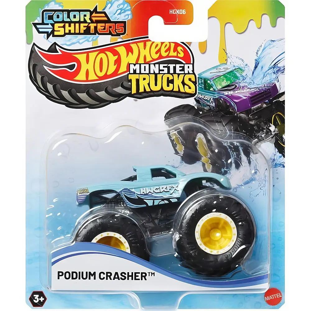 Hot Wheels Monster Trucks Color Shifters Podium Crasher - 1:64 | Autos