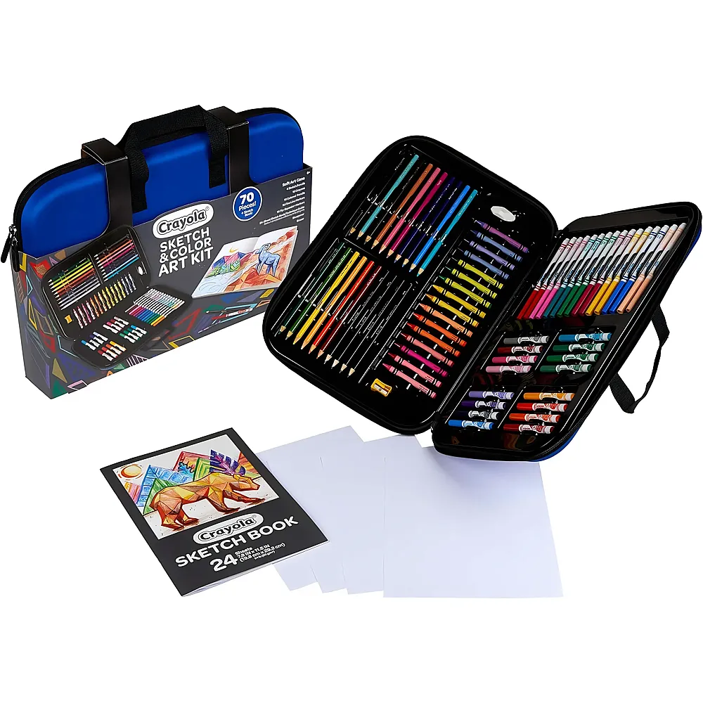 Crayola K�fferchen Skizzen & Farben - 70 Teile - Farbe & Kreide