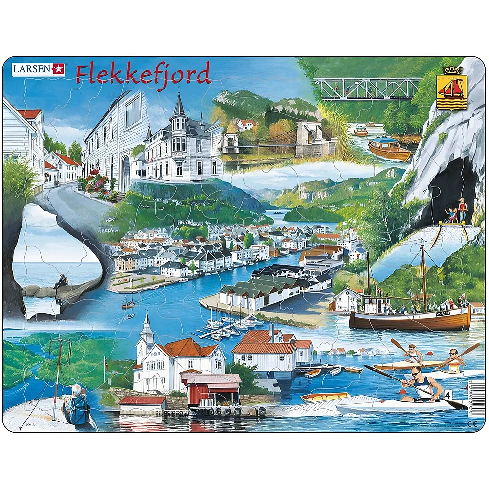 Larsen Puzzle Flekkefjord, Finnland - 70 Teile - Rahmenpuzzle