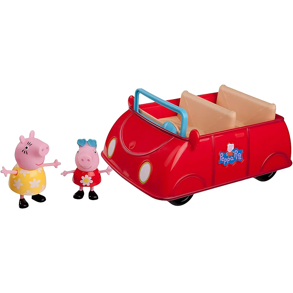 Jazwares PEP0499 Peppa's grosses, rotes Auto mit 2 Spielfiguren