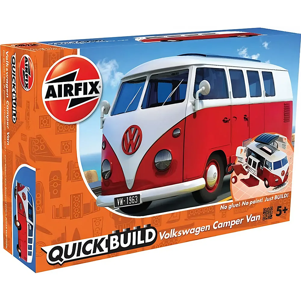 Airfix Quickbuild VW Camper Van Rot 42Teile
