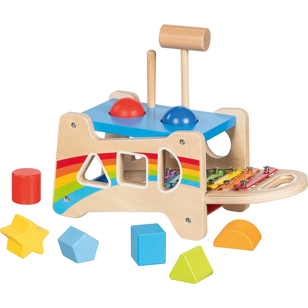Goki Hammerbank Mit Xylophon Und Sortierfunktion 12-teilig, 25.5 X 13.8 X 13.8 Cm