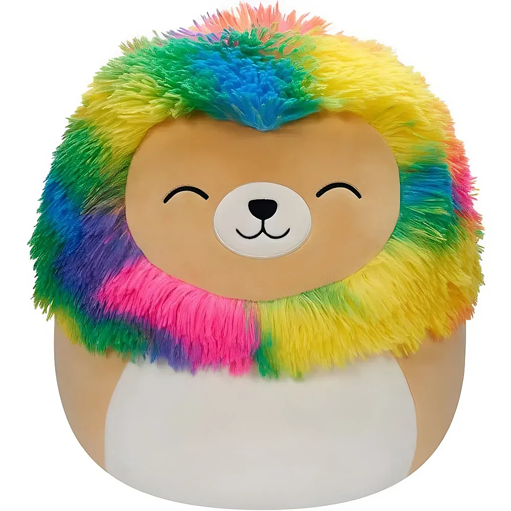 Squishmallows Pl�sch Leonard L�we mit Regenbogen - 30 cm | Raubkatzen Pl�sch
