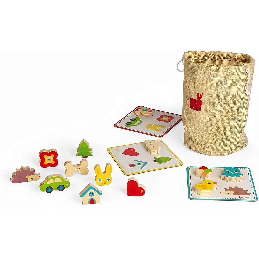 Janod Memory Touch Recognition Game - Educational Family Game - For children from the Age of 3, , Einheitsgr�sse