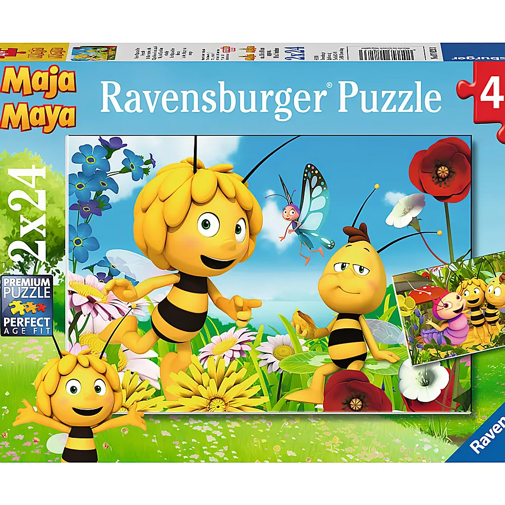 Ravensburger Puzzle Biene Maja und ihre Freude 2x24