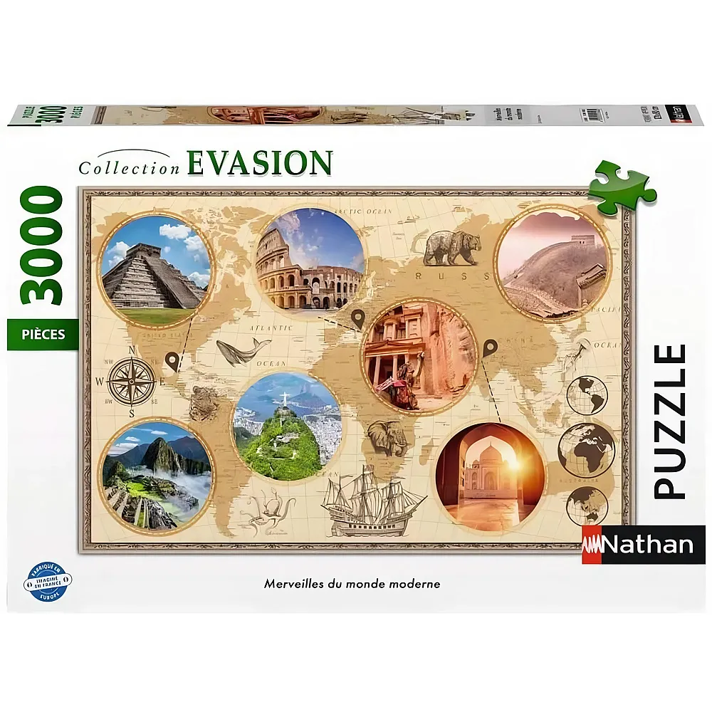 Nathan Puzzle Weltwunder der Neuzeit - 3000 Teile